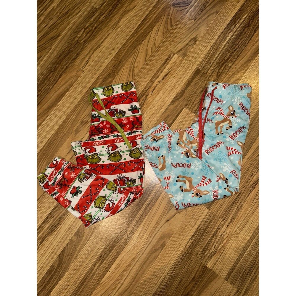 Grinch Rudolph Clarice Women's Small‎ S Pajama Pants Christmas Fleece Juniors